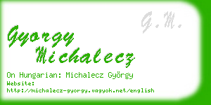 gyorgy michalecz business card